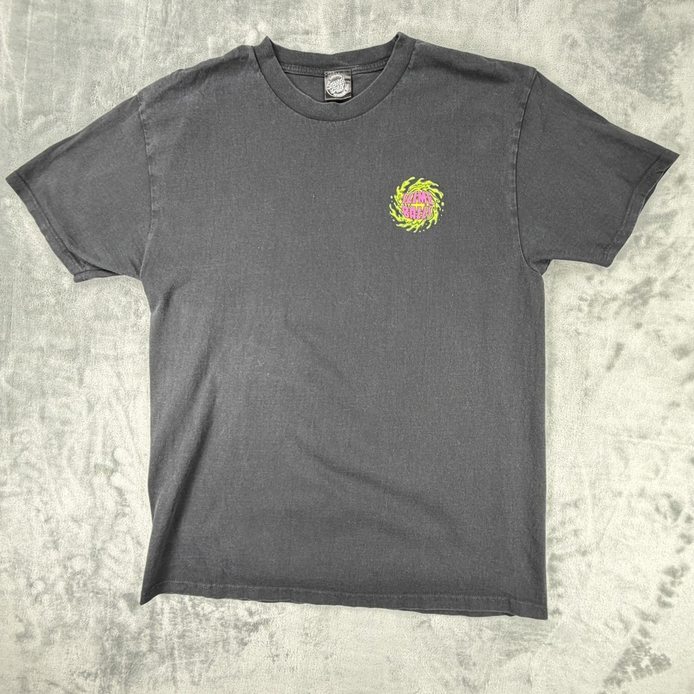 Santa Cruz Slime Balls Slimey FSU Black Skateboard Graphic T Shirt